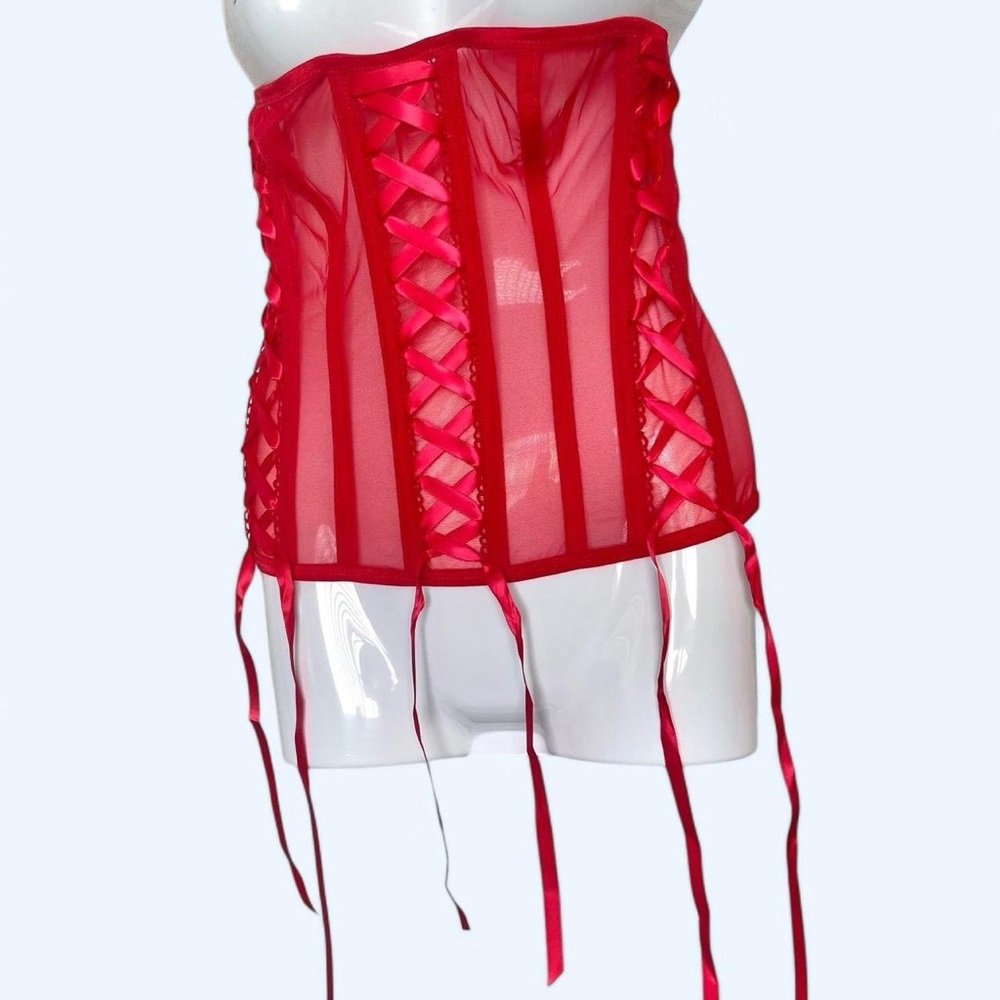 ❤️✨ My Boo Red Lace-Up Corset Top ✨❤️